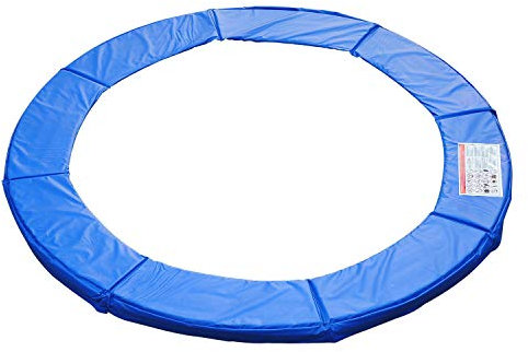 HOMCOM Trampolin Randabdeckung Sicherheitsnetz Wetterplane Leiter 8ft 10ft 12ft 15ft (Randabdeckung: Ø 305cm-Blau)