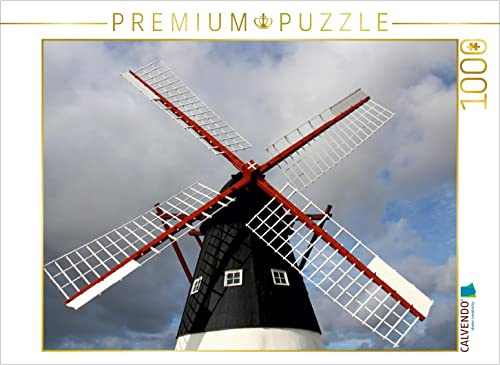 CALVENDO Puzzle Die Windmühle auf der Insel Mandø | 1000 Teile Lege-Größe 64 x 48 cm Foto-Puzzle für glückliche Stunden