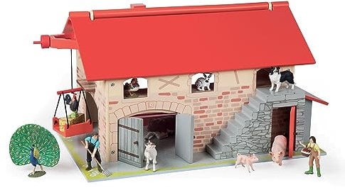 Papo - Großer Bauernhof - Holzspielplatz - Tiere Auf Dem Bauernhof - Kinder Mädchen Und Jungen - Ab 3 Jahre - 55cm - Lernspiele/Spiele, Ideal für die Entwicklung der Fantasie von Kleinkindern