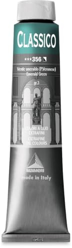 Mimeri Oil Paint, Classico 356, Emerald Green, 324356, 6.8 fl oz (200 ml)