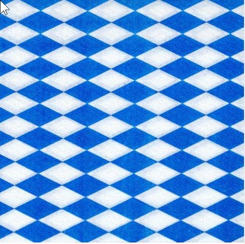 Unbekannt 500 Papier Servietten 1lg.1/4 Falz 33x33cm Bayrisch Blau Bayern Raute Oktoberfest