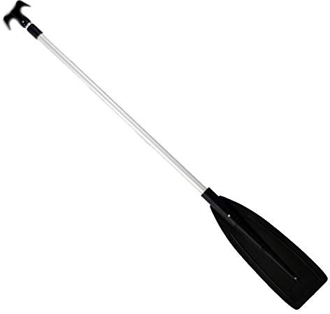 wellenshop Teleskop Stechpaddel 145-195cm Aluminium mit Bootshaken