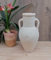 Rustikal handgetöpferte Amphore ca. 40 cm aus Terracotta Terrakotta Vase Krug Weissgrau