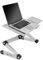 Executive Office Solutions Portable Adjustable Aluminum Laptop Desk/Stand/Table Vented w/CPU Fans Mouse Pad Side Mount-Notebook-MacBook-Light Weight Ergonomic TV Bed Lap Tray Stand Up/Sitting-Silver…