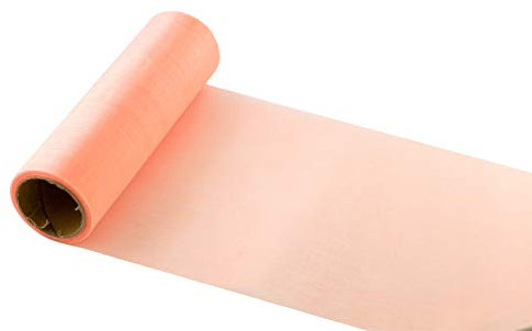 Creativery 9m Rolle Organza 16cm (apricot 714) // Tischläufer Deko Stoff Band Hochzeit Tisch Schleifenband Floristik