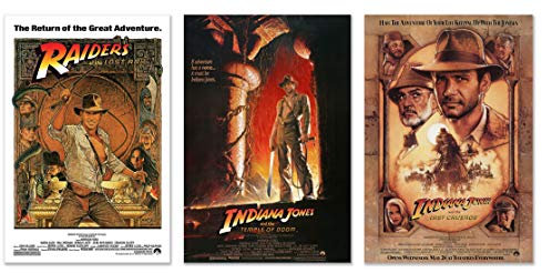 Scott Chorny Indiana Jones I, II, III - Movie Poster Set (3 Individual Full Size Movie Posters) (Size: 27 x 40 Each)