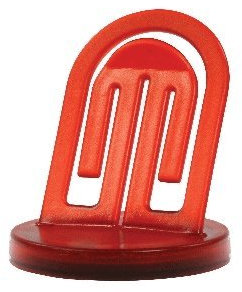 Laurel Konzepthalter mit Metallfuß kristallrot