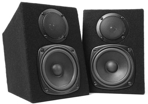 Fenton DMS40 – Paire d’enceintes monitoring, 2 x 100 Watts, haut-parleurs passifs, enceintes idéales pour DJ amateurs et professionnels