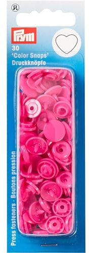 Prym 393347 Nähfrei-Druckknopf Color Snaps Herz pink, Kunststoff, One Size