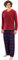 i-smalls Pyjama d'hiver en polaire pour homme avec pantalon à carreaux - Rouge - X-Large
