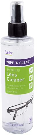 Flents Wipe 'N Clear Eyeglass Lens Cleaner Spray, Clear, 8 Fl Oz