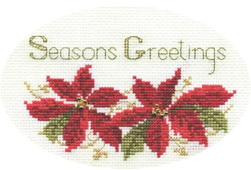 Derwentwater Designs Christmas Card - Poinsettias
