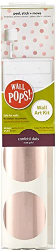 WallPops WPD2137 Metallic Effect Rose Gold Dots Decal - Metallic