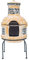 La Hacienda Cercles Cheminée en Argile avec Grille de Cuisson Petit Format Jaune et Marron