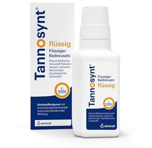 Tannosynt flüssig, bei akuten, entzündlichen, nässenden und juckenden Hauterkrankungen, für die Zubereitung von Bädern und Umschlägen, kortisonfreier Badezusatz, Konzentrat mit 40% Gerbstoff, 100 g