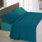 Italian Bed Linen Natural Color Bed Set (Flat 250x300, Fitted Sheet 170x200cm+2 Pillowcases 52x82cm), Petrol Bottle Green, DOUBLE