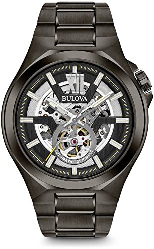 Bulova Herren Analog Automatik Uhr mit Edelstahl Armband 98A179