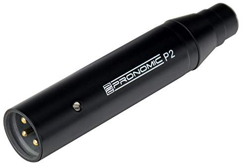 Pronomic P2 Phantomspeiseadapter - Zum Anschluss der EA-Serie Mikros an EIN Mischpult - Buchse Mini-XLR 4-polig - Stecker XLR - schwarz