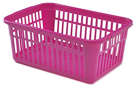 Whitefurze Handy Basket, Plastic, Hot Pink, 45 cm