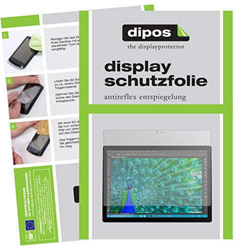 dipos I 2X Schutzfolie matt kompatibel mit Microsoft Surface Pro 3 Folie Displayschutzfolie