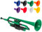 pTrumpet 700628 Trompete mit Tasche und Mundstück grün