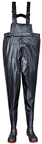Portwest Sicherheits Brust-Watstiefel S5, Größe: 39, Farbe: Schwarz, FW74BKR39