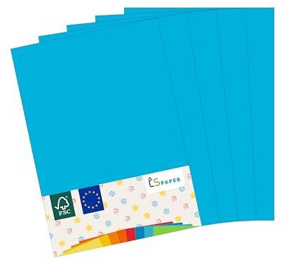 MADE IN EU 50 Blatt farbiges Papier BLAU A4 80 g/m² CS Paper - Druckerpapier, Kopierpapier, Universalpapier zum Drucken, Basteln & Falten im Format DIN A4. Papier für den Heim- & Bürobedarf