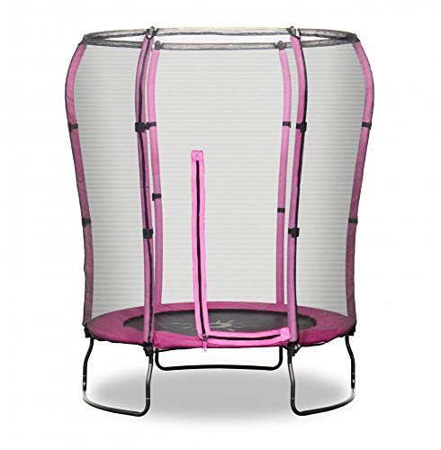 Rebo 4.5FT Safe Jump Trampoline With HALO Safety Enclosure - 2 Colours