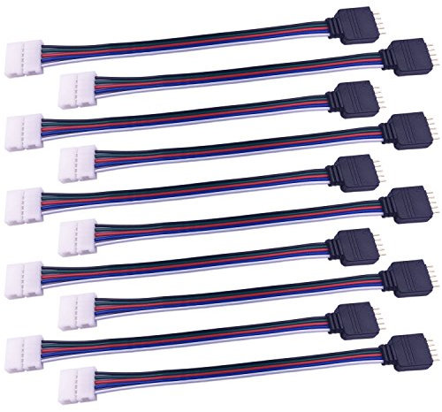 LITAELEK 10pcs RGBW 5050 LED Streifen Schnellverbinder 5 polig LED Strip Verbinder Verbindungskabel Anschlusskabel für 12mm Breit RGBW LED Band LED Leiste LED Stripe RGBW LED Controller, 17cm