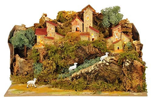 Rossi Rosa 85373 Paesaggio con luci, Dimensioni: 33 x 18 x 25 cm, Multicolore, Taglia Unica