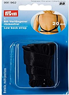 Prym - Low Back Black (20mm) Strap - 1 Unit