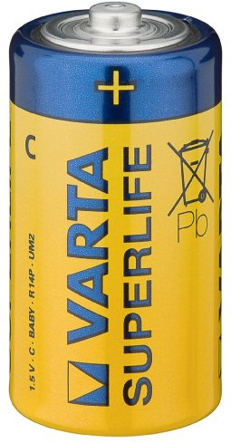 Varta Superlife Zink-Kohle Baby C Batterie (2er Pack)