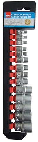 Hilka 1201400 Pro Craft TX Lot de 14 douilles étoiles