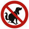 Schild Verbotszeichen Hier kein Hundeklo Alu 31,5 cm (Hundekot, Hundetoilette, Hundehaufen) wetterfest