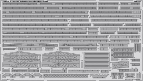 Eduard Photoetch 1:350 - HMS Prince of Wales Crane/Railings
