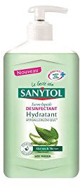 Sanytol jabón desinfectante pieles sensibles té verde y Aloe Vera 250 ml – juego de 3