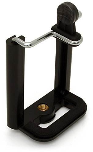 iGadgitz U4539 Mobile Phone Mount Bracket Adapter Holder for Tripods, Monopods & Selfie Sticks - Black