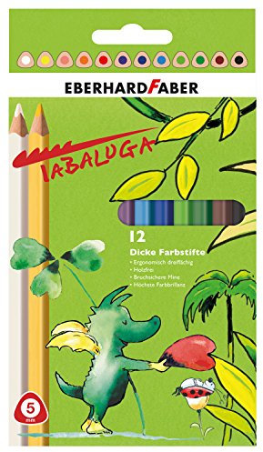 Eberhard Faber 511405 - Dicke Buntstifte, Tabaluga, 12er Set