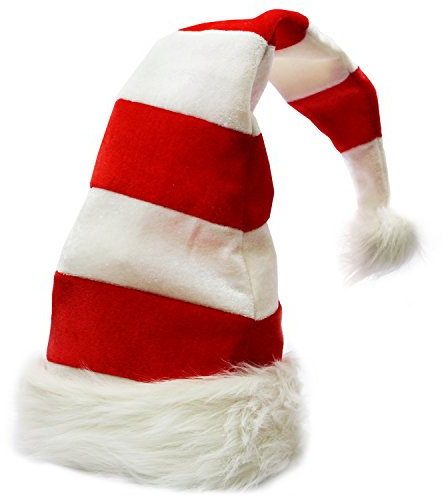 Lustige Partyhüte, Weihnachtsmütze, Süßigkeiten-Motiv, Weihnachtsmütze, Rot und Weiß