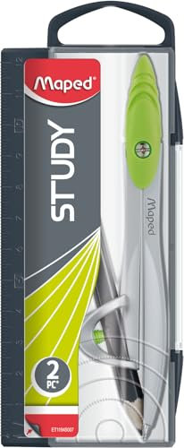 Maped 119410 Zirkelkasten Study, inklusive Adapterring, farbig Sortiert