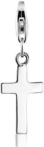 Nenalina Kreuz Karabiner Charm Anhänger für Bettelarmband aus 925 Sterling Silber 713006-000
