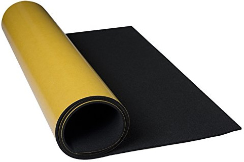 EPDM Zellkautschuk 2mm Stärke 2mx1m einseitig selbstklebend schwarz