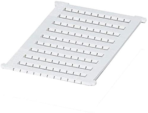 PHOENIX CONTACT ZBFM 4/WH:UNBEDRUCKT Zackbandmatte Flach, 4.2mm Klemmenbreite, 4.2mm x 5.2mm, Schriftfeldgröße, 100 Einzelschilder, Weiß, 10 Stück