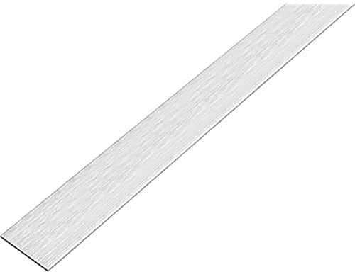 Alberts 488826 Flachstange | selbstklebend | Aluminium, edelstahldesign, hell | 1000 x 30 x 2 mm