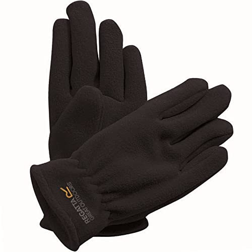 Regatta Kinder Taz II' Anti Pill Fleece Gloves Handschuhe, Black, 11-13
