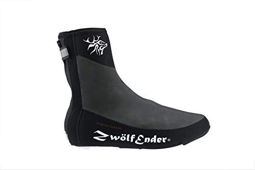 Zwölfender Classic schwarz Größe XL Winddichte, wasserdichte und wärmeisolierende Neopren-Überschuhe für Herren und Damen | Schuhüberzug Kälteschutz Thermo Überschuhe Rennrad MTB