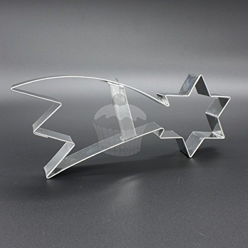 BLEX Halusky Cometa/Estrella fugaz con Forma de Candy Cortador, hojalata, Plata, 1,5 x 13 x 8,5 cm
