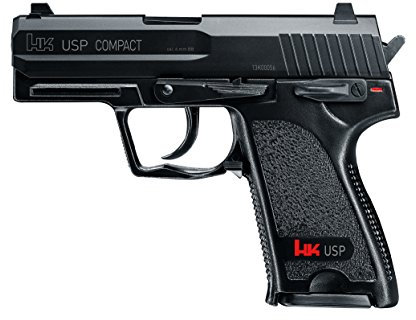 Heckler & KOCH Softair USP Compact - Pistola Airsoft con máximo 0,5 Julios, Color Negro, Talla única