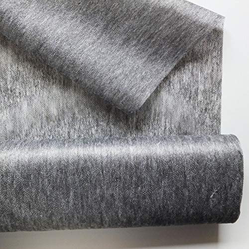 Charcoal Light weight fusible iron on interfacing (for use on BLACK and other dark colours) sold by the metre