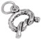 Sterling Silber Bretzel Charm Ohrhänger